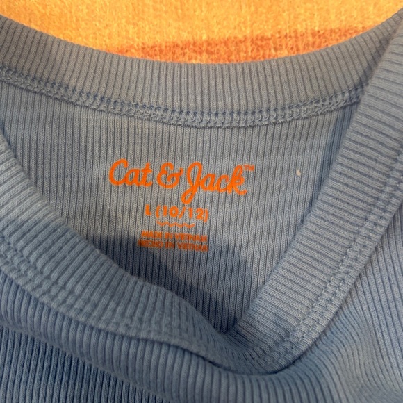 Cat & Jack Ribbed Blue Tank Top - Picture 2 of 4